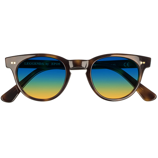 Epos Layla NTN orange shaded blue lenses